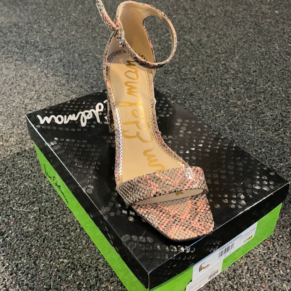 New Sam Edelman Daniella Snake Skin Heels size 10
